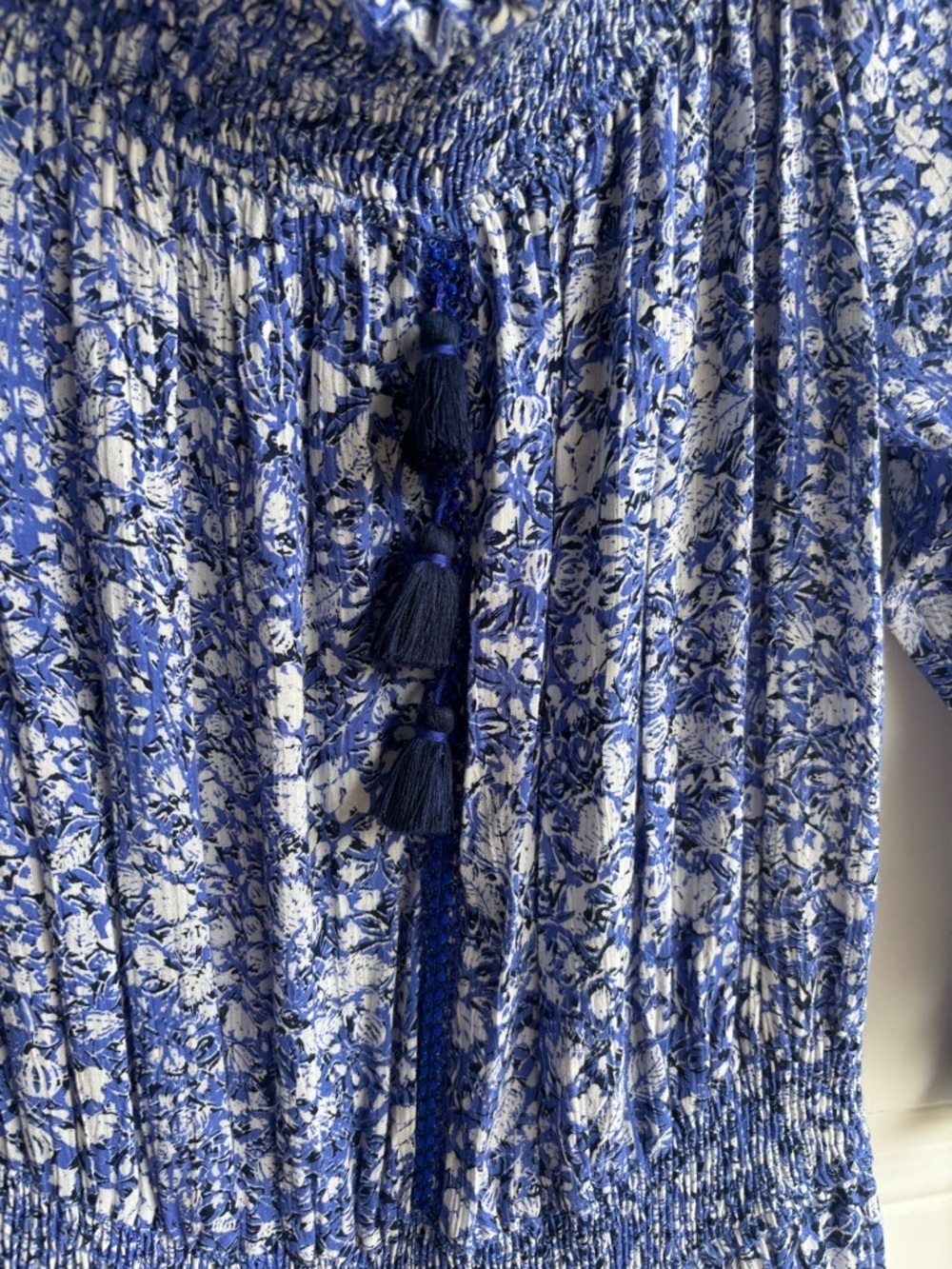 Poupette St. Barth Blue Floral Tiered Mini Skirt - Picture 3 of 8